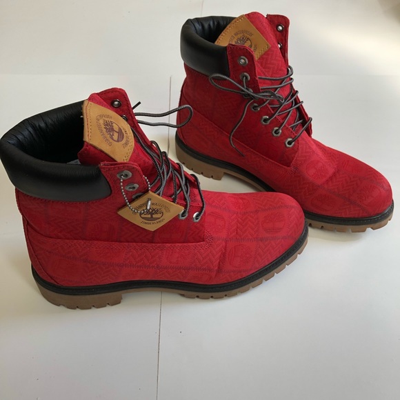 Timberland Other - Timberland Premium 6” Waterproof Red Print Boots